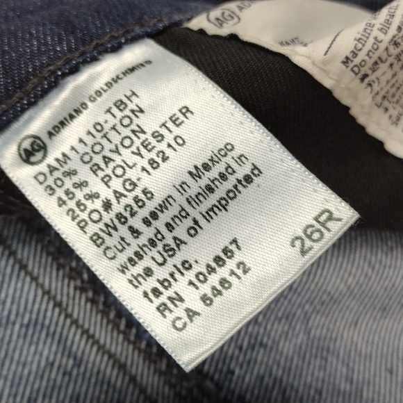 AG Adriano Goldschmied The Stilt Blue Dark Wash Cigarette Leg Ankle Jean - Picture 7 of 11